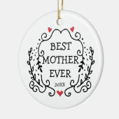 母最高のの日パーソナライズされたの贈り物 セラミックオーナメント (左)