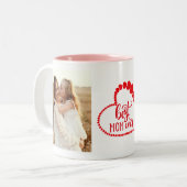 母最高のの日モダンを撮影した母 ツートーンマグカップ (正面左)