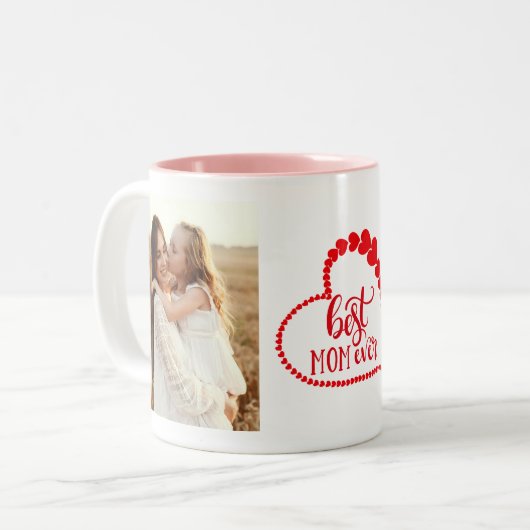 母最高のの日モダンを撮影した母 ツートーンマグカップ (正面左)