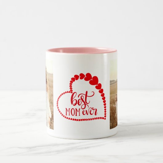 母最高のの日モダンを撮影した母 ツートーンマグカップ (中央)