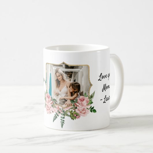 母最高のの贈り物 – 2枚の写真マグカップ コーヒーマグカップ (正面右)