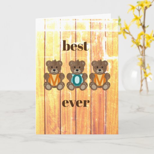 母最高のはグリーティングカードを持つ カード (黄色い花)