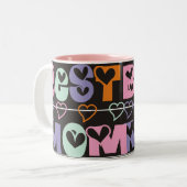 母最高のはマグカップ。 ツートーンマグカップ (正面左)