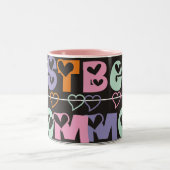 母最高のはマグカップ。 ツートーンマグカップ (中央)