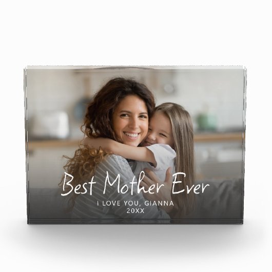 母最高のは今までにかわいいモダン フォトブロック (正面)