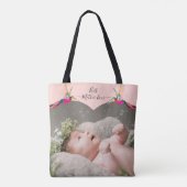 母最高のは今まで！ファミリーフォトハミングバードトート トートバッグ (裏面)