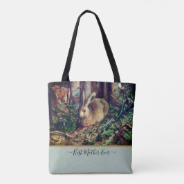 母最高のは今まで！ヴィンテージうさぎ水色 トートバッグ