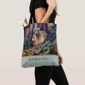 母最高のは今まで！ヴィンテージうさぎ水色 トートバッグ (クローズアップ)