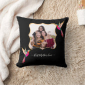 母最高のは今まで!家族写真ハミングバード クッション (ブランケット)
