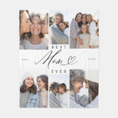 母最高のは常にスクリプト母の日フォトコラージュ フリースブランケット (正面)