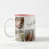 母最高のは常にスクリプト母の日7写真コラージュ ツートーンマグカップ (左)