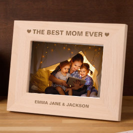 母最高のは常にハートと名前 レーザー彫刻フレーム