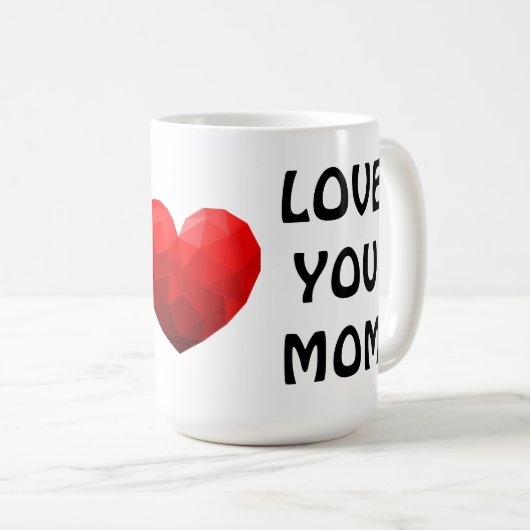 母最高のは常にハート愛あなた母の日のマグカップ コーヒーマグカップ (正面右)