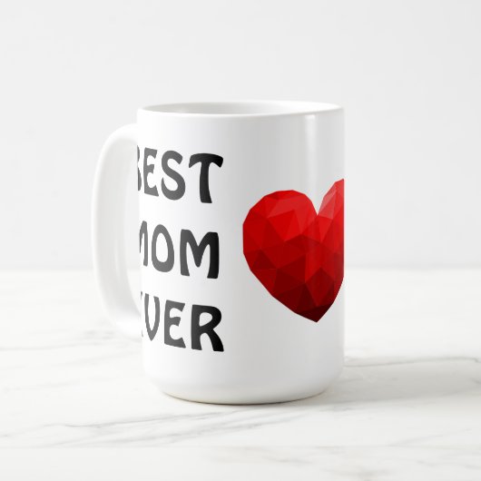 母最高のは常にハート愛あなた母の日のマグカップ コーヒーマグカップ (正面左)