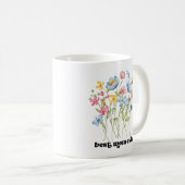 母最高のは常に母親の栄養の事実とフローラ コーヒーマグカップ (正面右)