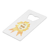 母最高のは常に金の受賞者の賞リボン クレジットカード栓抜き (裏面アングル)