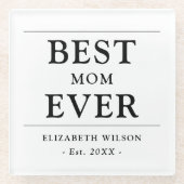 母最高のは必ず贈り物 ガラスコースター (正面)