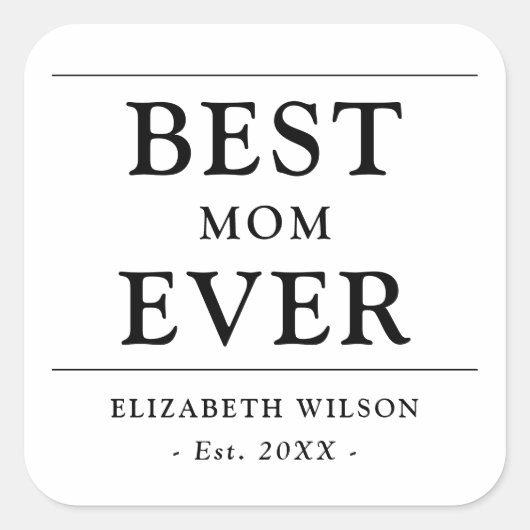 母最高のは必ず贈り物 スクエアシール (正面)