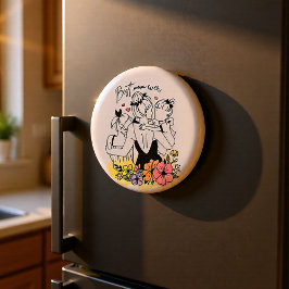 母最高のは母と子と花 マグネット