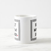 母最高のは白黒 コーヒーマグカップ (中央)