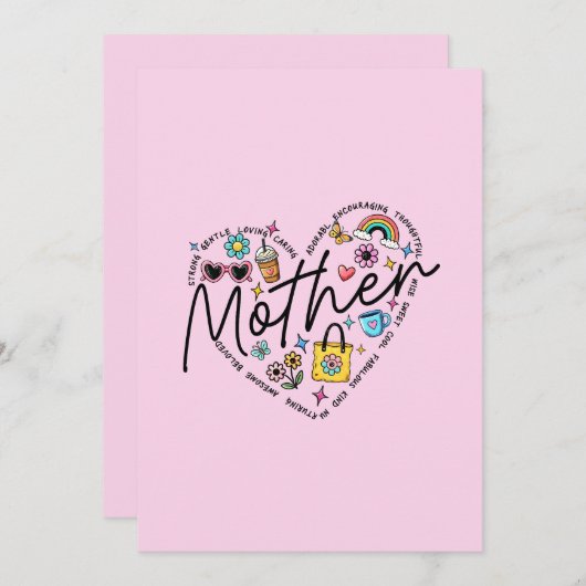 母最高のは 招待状 (正面/裏面)