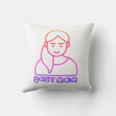母最高のイラストレーション装飾用クッション クッション (裏面)