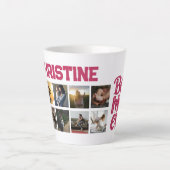 母最高のマーEver Photo Collage カフェラテマグ (正面)