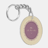 母最高のヴィンテージ母の日 |キーチェーン キーホルダー (正面左)