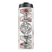 母最高の今まで濃いピンクの花 タンブラー (正面)