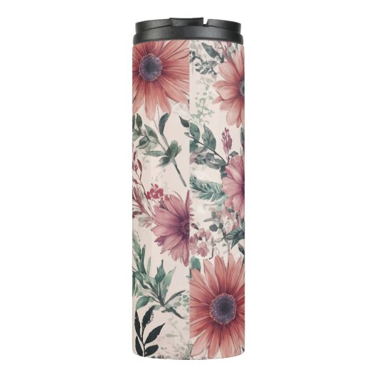 母最高の今まで濃いピンクの花 タンブラー (裏面)