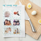 母最高の写真インスタグラムコラージュキープサケ キッチンタオル (四つ折り)