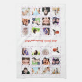 母最高の写真インスタグラムコラージュキープサケ キッチンタオル (縦)