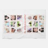 母最高の写真家族コラージュ記念 キッチンタオル (横)