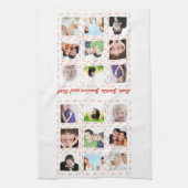 母最高の写真家族コラージュ記念 キッチンタオル (縦)