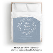 母最高の家族の形見キッズほこりっぽい青 フリースブランケット