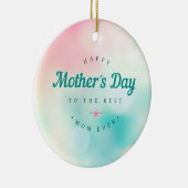 母最高の幸せな母の日 |オーナメント セラミックオーナメント (右)
