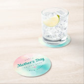 母最高の幸せな母の日 |コースター ラウンドペーパーコースター (インサイチュ)