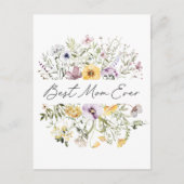 母最高の日に必カラフルず山花の母 ポストカード (正面)