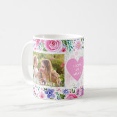 母最高の日に2写真記念マザーズ日 コーヒーマグカップ (正面左)