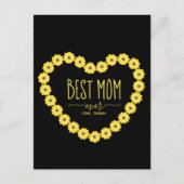 母最高の日の花ハート名前をカスタムする母 ポストカード (正面)
