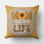 母最高の日ギフトEva!母パーソナライズされた引用文 クッション (正面)