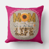 母最高の日ギフトEva!母パーソナライズされた引用文 クッション (正面)