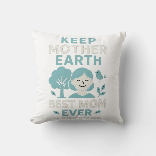 母最高の日 – 心のこもった母の日 クッション (正面)