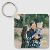 母最高の母の台本の母の日フォトキープサケ キーホルダー (正面)