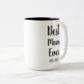 母最高の母の子モダン供が母の日を名付ける ツートーンマグカップ (正面右)