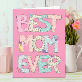母最高の母の日がいつもピンク カード
