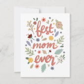 母最高の母の日にフローラ母の日 カード (正面)