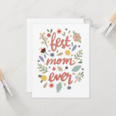 母最高の母の日にフローラ母の日 カード (正面/裏面インサイチュ)