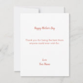 母最高の母の日にフローラ母の日 カード (裏面)