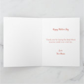 母最高の母の日にフローラ母の日 カード (内部)